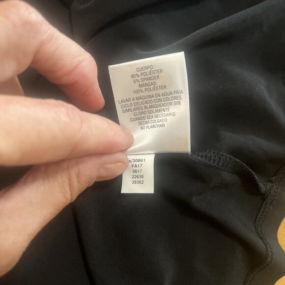 Thalia Sodi Womens Top Pullover Sheer Long Sleeves Black Sz L NEW Mock Neck Goth - Picture 13 of 13